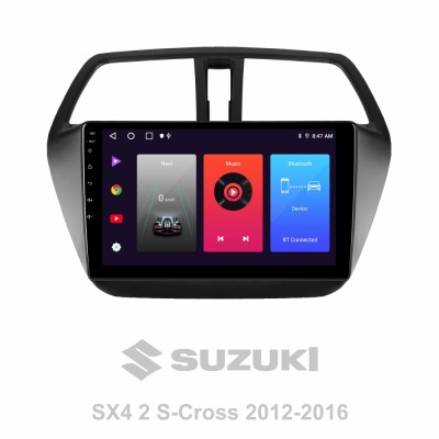 Штатна магнітола SIGMA F9216 ANDROID 10 2+32 Gb Suzuki SX4 2 S-Cross 2012-2016 9"