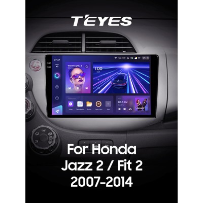 Штатна магнітола Teyes CC3 4+32 Gb Honda Jazz 2 GG Fit 2 GE 2007 - 2014 10" 2k