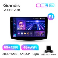 Штатна магнітола Teyes CC3 6+128 Gb Mitsubishi Grandis 1 2003-2010 (F1) 9" 2k