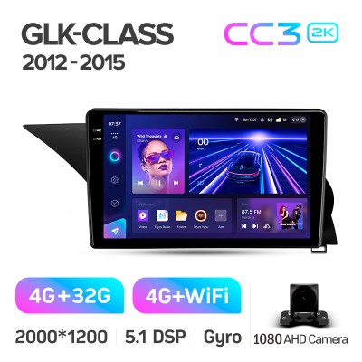 Штатна магнітола Teyes CC3 4+32 Gb Mercedes-Benz GLK-Class X204 2012 - 2015 9" 2k (L3)