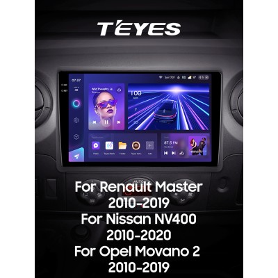 Штатна магнітола Teyes CC3 4+64 Gb Renault Master 2010-2019 For Nissan NV400 2010-2020 For Opel Movano 2 2010-2019 (F1) 10" 2k