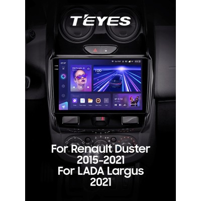 Штатна магнітола Teyes CC3 4+64 Gb Renault Duster (F2) 2015-2021 / LADA Largus 2021 9" 2k (L1)