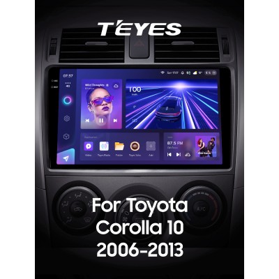 Штатна магнітола Teyes CC3 6+128 Gb з коловим оглядом 360° Toyota Corolla 10 E140 E150 2006-2013 (B) 9" 2k