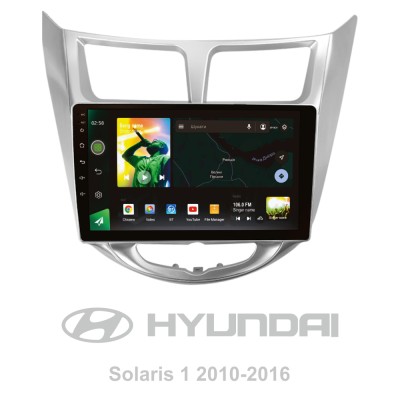 Штатна магнітола SIGMA X9464 ANDROID 10 4+64 Gb 4G DSP Hyundai Solaris 1 2010-2016 9"