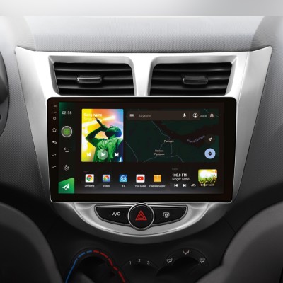 Штатна магнітола SIGMA X9464 ANDROID 10 4+64 Gb 4G DSP Hyundai Solaris 1 2010-2016 9"