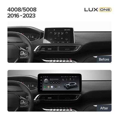 Штатна магнітола Teyes LUX ONE 4+32 Gb Peugeot 4008 5008 2016-2023 12.3"