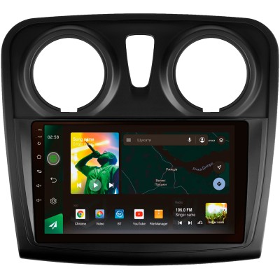 Штатна магнітола SIGMA X9464 ANDROID 10 4+64 Gb 4G DSP Renault Logan 2 2012-2022 Sandero 2 2013-2022 (F2) (B) 9" (L1)