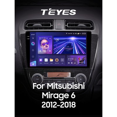 Штатна магнітола Teyes CC3 4+64 Gb Mitsubishi Mirage 6 2012-2018 9" 2k