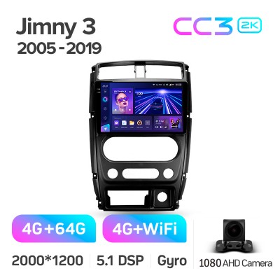 Штатна магнітола Teyes CC3 4+64 Gb Suzuki Jimny 3 2005-2019 9" 2k