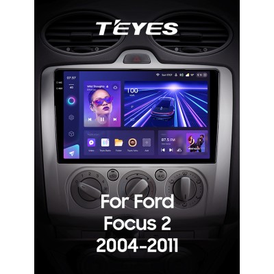 Штатна магнітола Teyes CC3 6+128 Gb Ford Focus 2 Mk 2 2004-2011 (F2) 9" 2k