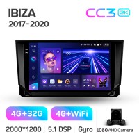 Штатна магнітола Teyes CC3 4+32 Gb Seat Ibiza 2017-2020 9" 2k (L1)