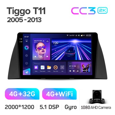 Штатна магнітола Teyes CC3 4+32 Gb Chery Tiggo T11 1 2005 - 2013 9" 2k