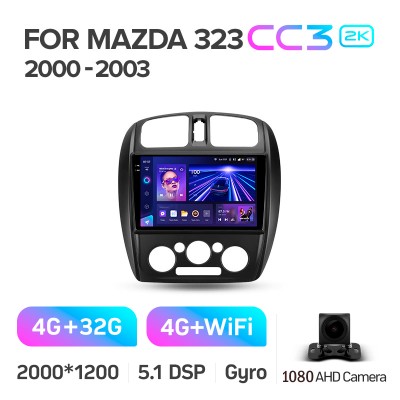 Штатна магнітола Teyes CC3 4+32 Gb Mazda 323 BJ 2000-2003 9" 2k