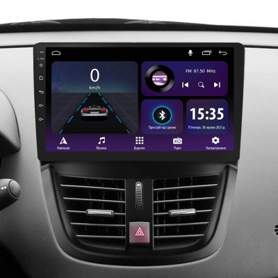 Штатна магнітола SIGMA E9232 ANDROID 10 2+32 Gb Peugeot 207 2006-2015 9"