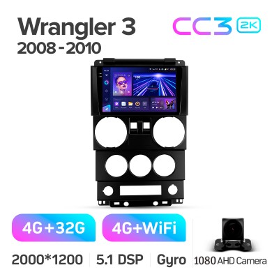 Штатна магнітола Teyes CC3 4+32 Gb Jeep Wrangler 3 JK (F1) 2008-2010 9" 2k (L1)