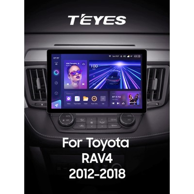 Штатна магнітола Teyes CC3 6+128 Gb Toyota RAV4 4 XA40 5 XA50 2012-2018 13" 2k
