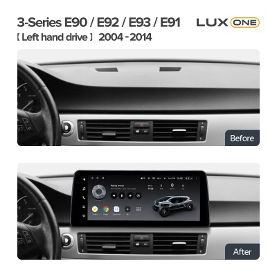 Штатна магнітола Teyes LUX ONE 6+128 Gb BMW 3-Series E90 / E92 / E93 / E91 CCC (Left hand drive) 2004-2014 12.3"
