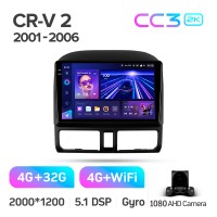 Штатна магнітола Teyes CC3 4+32 Gb Honda CR-V 2 CRV 2001-2006 9" 2k