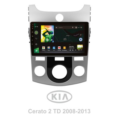 Штатна магнітола SIGMA X9464 ANDROID 10 4+64 Gb 4G DSP Kia Cerato 2 TD 2008-2013 (F1) 9"