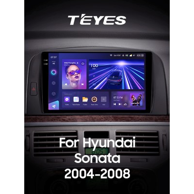 Штатна магнітола Teyes CC3 6+128 Gb з коловим оглядом 360° Hyundai Sonata NF 2004-2008 9" 2k