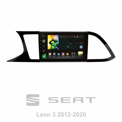 Штатна магнітола SIGMA X9464 ANDROID 10 4+64 Gb 4G DSP Seat Leon 3 2012-2020 (F3) 9"