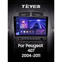 Штатна магнітола Teyes CC3 6+128 Gb Peugeot 407 1 2004 - 2011 (F1) 9" 2k (L2)