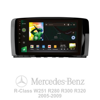 Штатна магнітола SIGMA X9464 ANDROID 10 4+64 Gb 4G DSP Mercedes Benz R-Class W251 R280 R300 R320 2005-2017 (F1) 9"