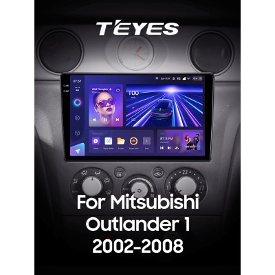 Штатна магнітола Teyes CC3 6+128 Gb Mitsubishi Outlander 1 2002-2008 (F2) 9" 2k