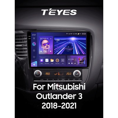 Штатна магнітола Teyes CC3 4+64 Gb Mitsubishi Outlander 3 GF0W GG0W (1 Din) 2012-2018 (A) 10" 1din 2k
