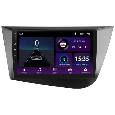 Штатна магнітола SIGMA E9232 ANDROID 10 2+32 Gb Seat Leon 2 2005-2012 (F2) 9"