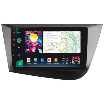 Штатна магнітола SIGMA PRO 9464 ANDROID 10 4+64 Gb 4G DSP Seat Leon 2 2005-2012 (F2) 9"