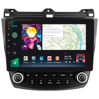 Штатна магнітола SIGMA PRO 10464 ANDROID 10 4+64 Gb 4G DSP Honda Accord 7 CM UC CL (F2) 2002-2008 10" (L1)
