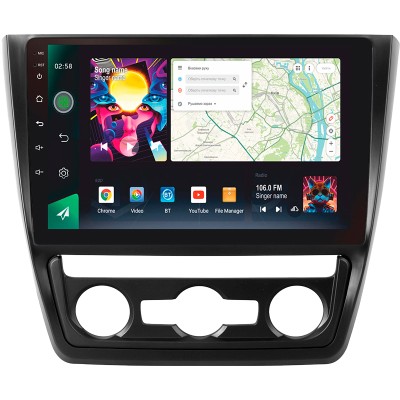 Штатна магнітола SIGMA PRO 10464 ANDROID 10 4+64 Gb 4G DSP Skoda Yeti 5L 2009-2014 10"