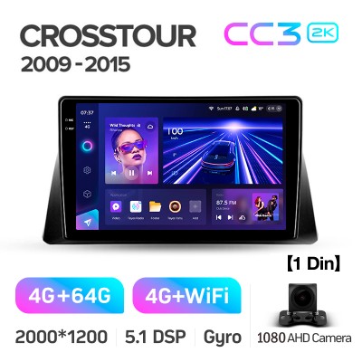 Штатна магнітола Teyes CC3 4+64 Gb Honda Crosstour 1 TF (1 Din) 2009-2015 10" 1din 2k