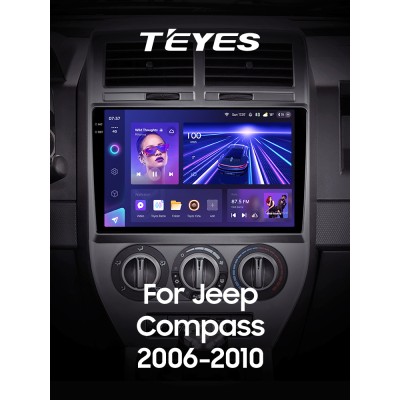 Штатна магнітола Teyes CC3 4+32 Gb Jeep Compass 1 MK 2006-2010 10" 2k (L1)