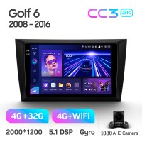 Штатна магнітола Teyes CC3 4+32 Gb Volkswagen Golf 6 2008-2016 9" 2k