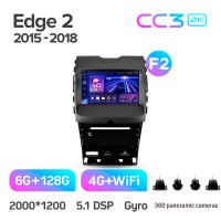 Штатна магнітола Teyes CC3 6+128 Gb з коловим оглядом 360° Ford Edge 2 2015-2018 (F2) 9" 2k (L1)