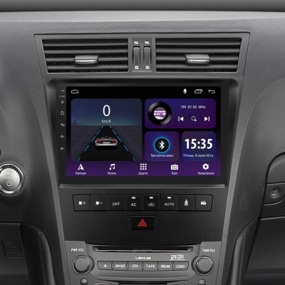 Штатна магнітола SIGMA E9232 ANDROID 10 2+32 Gb Lexus GS300 S190 GS350 GS400 GS430 GS450h GS460 GS 300 III 3 350 400 430 450h 460 2004-2011 9" (L3)