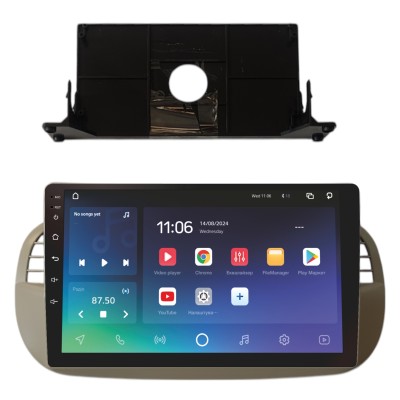 Штатна магнітола SIGMA PRO 9432 ANDROID 10 4+32 Gb 4G DSP Fiat 500 2007-2015 Beige 9"