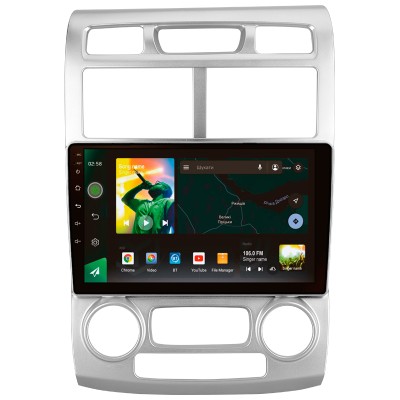 Штатна магнітола SIGMA X9464 ANDROID 10 4+64 Gb 4G DSP Kia Sportage 2 2004-2010 9"
