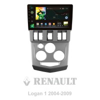 Штатна магнітола SIGMA X9464 ANDROID 10 4+64 Gb 4G DSP Renault Logan 1 2004-2009 9"
