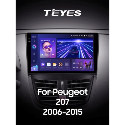 Штатна магнітола Teyes CC3 4+64 Gb Peugeot 207 2006-2015 9" 2k