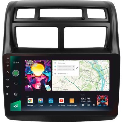 Штатна магнітола SIGMA PRO 9464 ANDROID 10 4+64 Gb 4G DSP Kia Sportage 2 2007-2009 9"