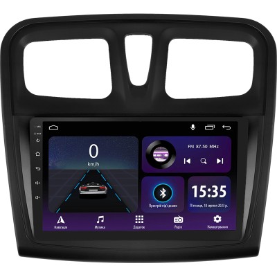 Штатна магнітола SIGMA E9232 ANDROID 10 2+32 Gb Renault Logan 2 2012-2022 Sandero 2 2013-2022 (F1) (A) 9"