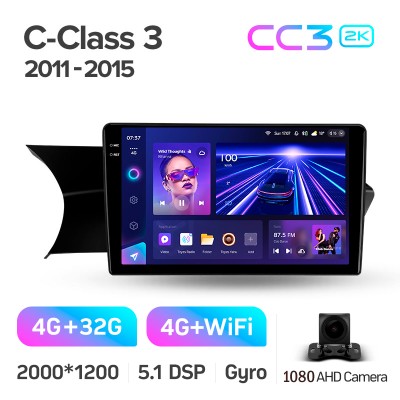 Штатна магнітола Teyes CC3 4+32 Gb Mercedes-Benz C-Class 3 W204 C204 S204 2011-2015 9" 2k (L3)