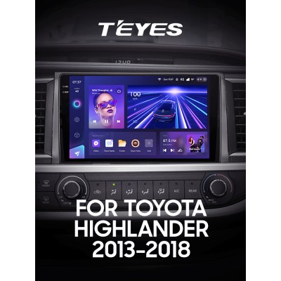 Штатна магнітола Teyes CC3 6+128 Gb з коловим оглядом 360° Toyota Highlander 3 XU50 2013-2018 10" 2k (L1)