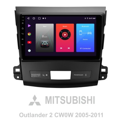 Штатна магнітола SIGMA F9216 ANDROID 10 2+32 Gb Mitsubishi Outlander 2 CW0W 2005-2013 / Citroen C-Crosser 1 2007-2013 / Peugeot 4007 2007-2012 (A) 9"