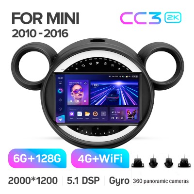 Штатна магнітола Teyes CC3 6+128 Gb з коловим оглядом 360° BMW Mini (F2) 2010-2016 9" 2k (L3)