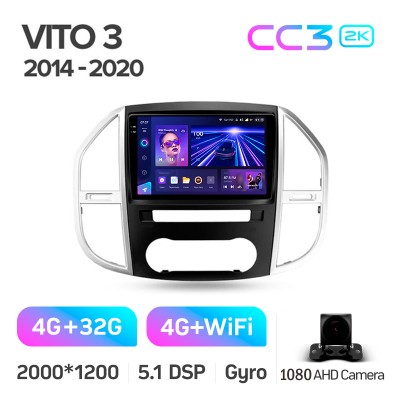 Штатна магнітола Teyes CC3 4+32 Gb Mercedes-Benz Vito 3 W447 2014-2020 10" 2k (L1)