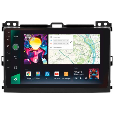 Штатна магнітола SIGMA PRO 9464 ANDROID 10 4+64 Gb 4G DSP Toyota Land Cruiser Prado 120 3 III For Lexus GX470 GX 470 J120 2002-2009 (F1) (B) 9"